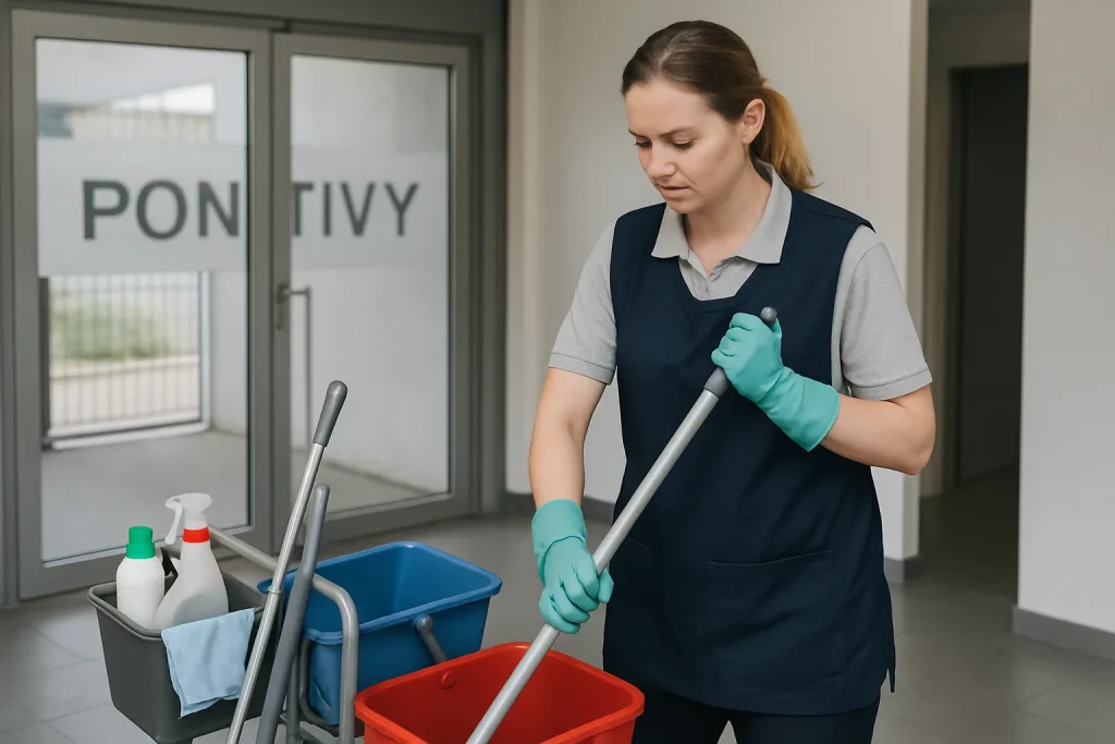 Immeuble de bureaux à PONTIVY avec un environnement propre et soigné.