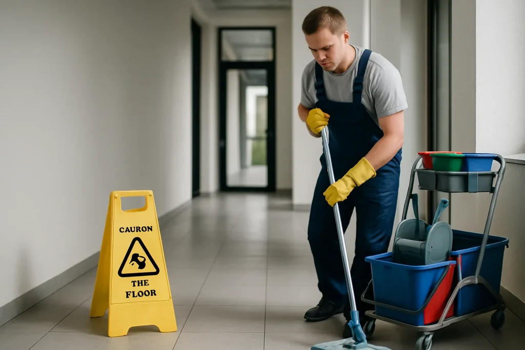 Travailleurs de nettoyage professionnels dans un appartement à BAUD.